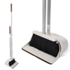 Jekayla 54" Long Handled Broom and Dustpan Set - Perfect Dust Pan and Brush Combo for Efficient Cleaning, Brown and White